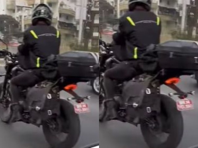 Bajaj-Triumph Scrambler Test Mule Spotted In India Bajaj-Triumph Scrambler Test Mule Spotted In India