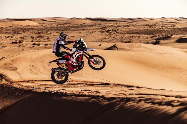 Hero MotoSports riders finished stage 6 of the 2023 Dakar Rally in P15, P16, & P17.