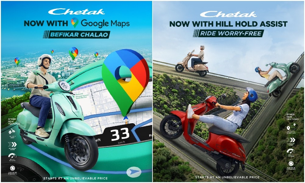 Bajaj Chetak C3501 Gains Google Maps Integration, More Power; Price Hiked To Rs 1.39 Lakh Bajaj Chetak C3501 Gains Google Maps Integration, More Power; Price Hiked To Rs 1.39 Lakh