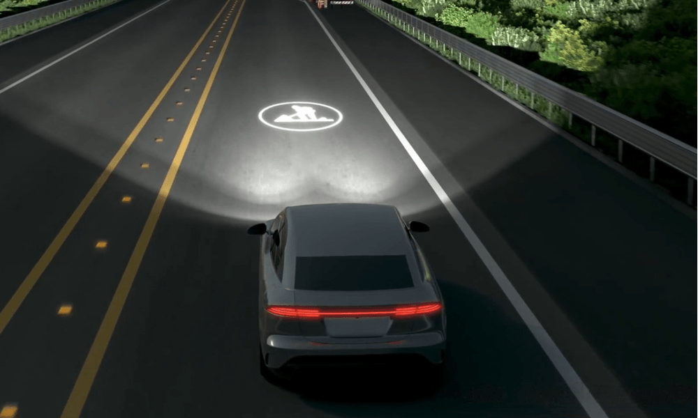 Hyundai Mobis Unveils Next-Generation Headlamps With Real-Time Road Sign Projection Hyundai Mobis Unveils Next-Generation Headlamps With Real-Time Road Sign Projection