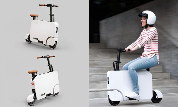 The Honda Motocompacto is an electric scooter that pays homage to the iconic Motocompo from the early 1980s