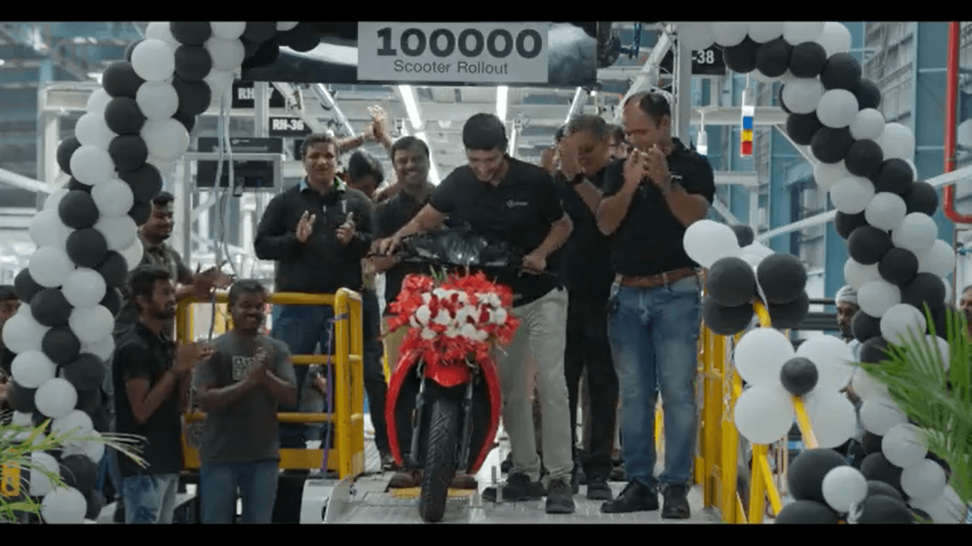 Ather Energy Rolls Out Its 1,00,000th Electric Scooter In India Ather Energy Rolls Out Its 1,00,000th Electric Scooter In India