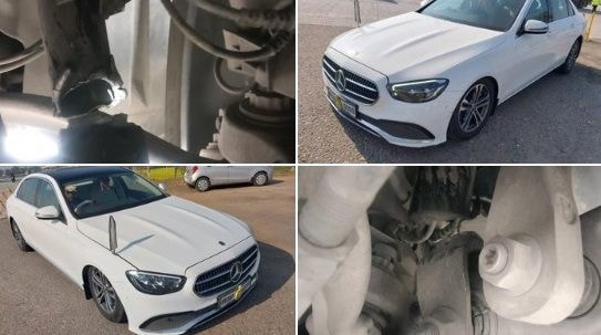 Haryana Home Minister Anil Vij Narrowly Escapes As His Mercedes-Benz E 200's Suspension Breaks On KMP Expressway Haryana Home Minister Anil Vij Narrowly Escapes As His Mercedes-Benz E 200's Suspension Breaks On KMP Expressway