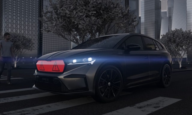 Skoda Showcases Grille Display That Will Make Crossing The Road Easier For Pedestrians Skoda Showcases Grille Display That Will Make Crossing The Road Easier For Pedestrians