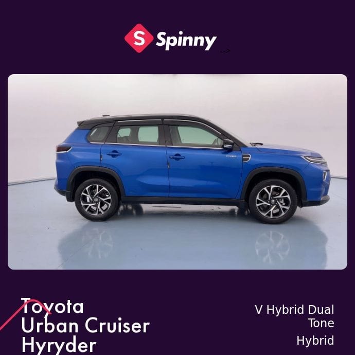 Used 2022 Toyota Urban Cruiser Hyryder Used 2022 Toyota Urban Cruiser Hyryder