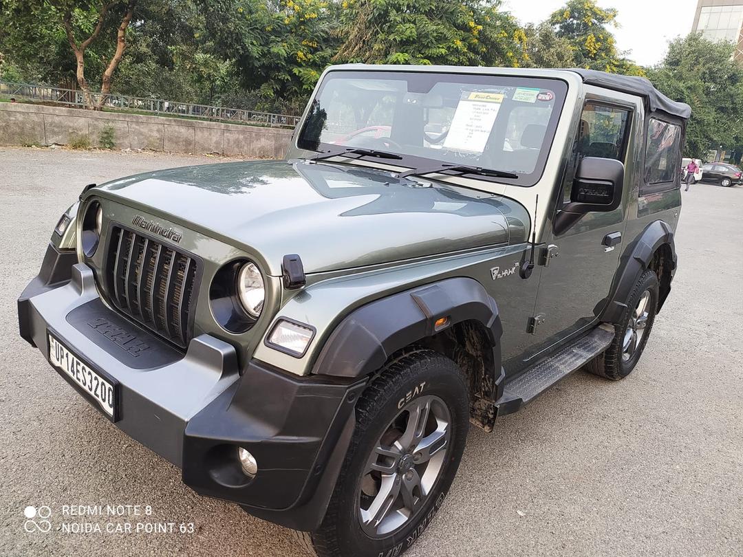 2021 Mahindra Thar LX Automatic 4 Seater Convertible Top Diesel Front Right View 