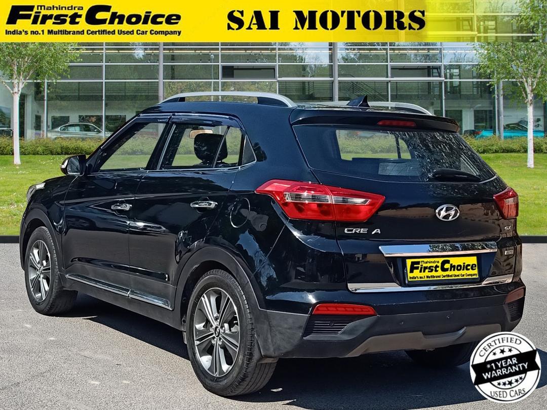 2017 Hyundai Creta 1.6 SX Plus Petrol AT Rear Left View 